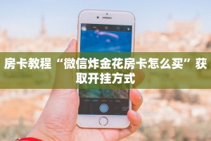 房卡教程“微信炸金花房卡怎么买”获取开挂方式