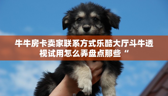 牛牛房卡卖家联系方式乐酷大厅斗牛透视试用怎么弄盘点那些“