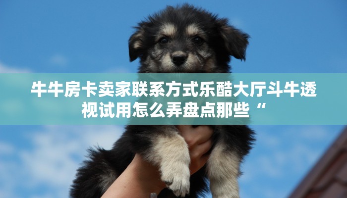 牛牛房卡卖家联系方式乐酷大厅斗牛透视试用怎么弄盘点那些“