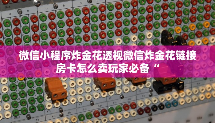 微信小程序炸金花透视微信炸金花链接房卡怎么卖玩家必备“